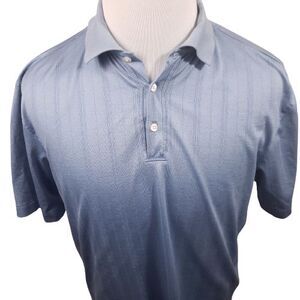Nike Golf Shirt Men's Large Tiger Woods  Fit Dry Blue Golfing Casual